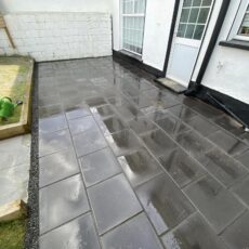 Patio in charcoal colour