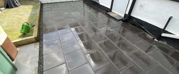 Patio in charcoal colour