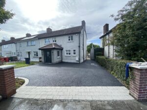Tarmac driveway completed in Ballymun North Dublin with granite border 01