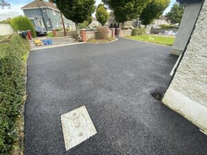 Tarmac driveway completed in Ballymun North Dublin with granite border 03